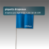 Piquet drapeau de signalisation 60 cm tige acier - lot de 100